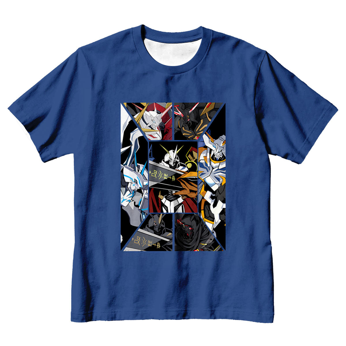Digimon Adventure Omegamon Multi-Form Collage Blue Anime Apparel