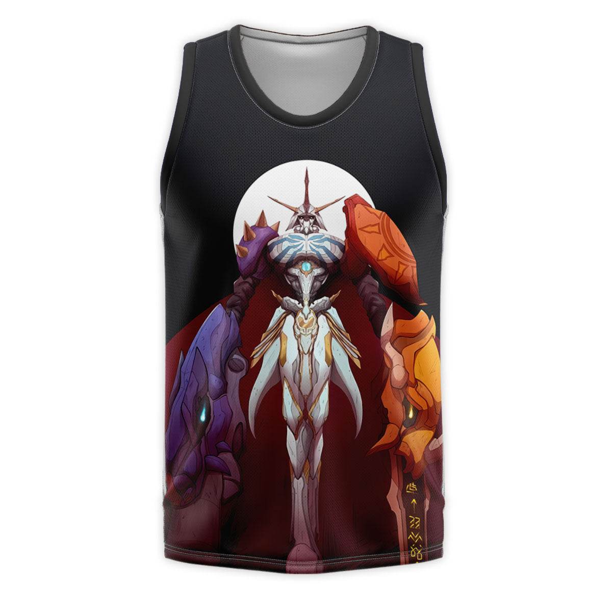 Digimon Adventure Omegamon Standing In Dark Red Anime Apparel
