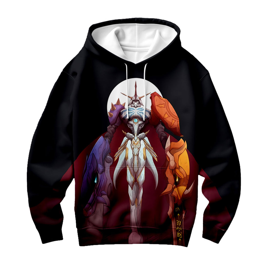 Digimon Adventure Omegamon Standing In Dark Red Anime Apparel