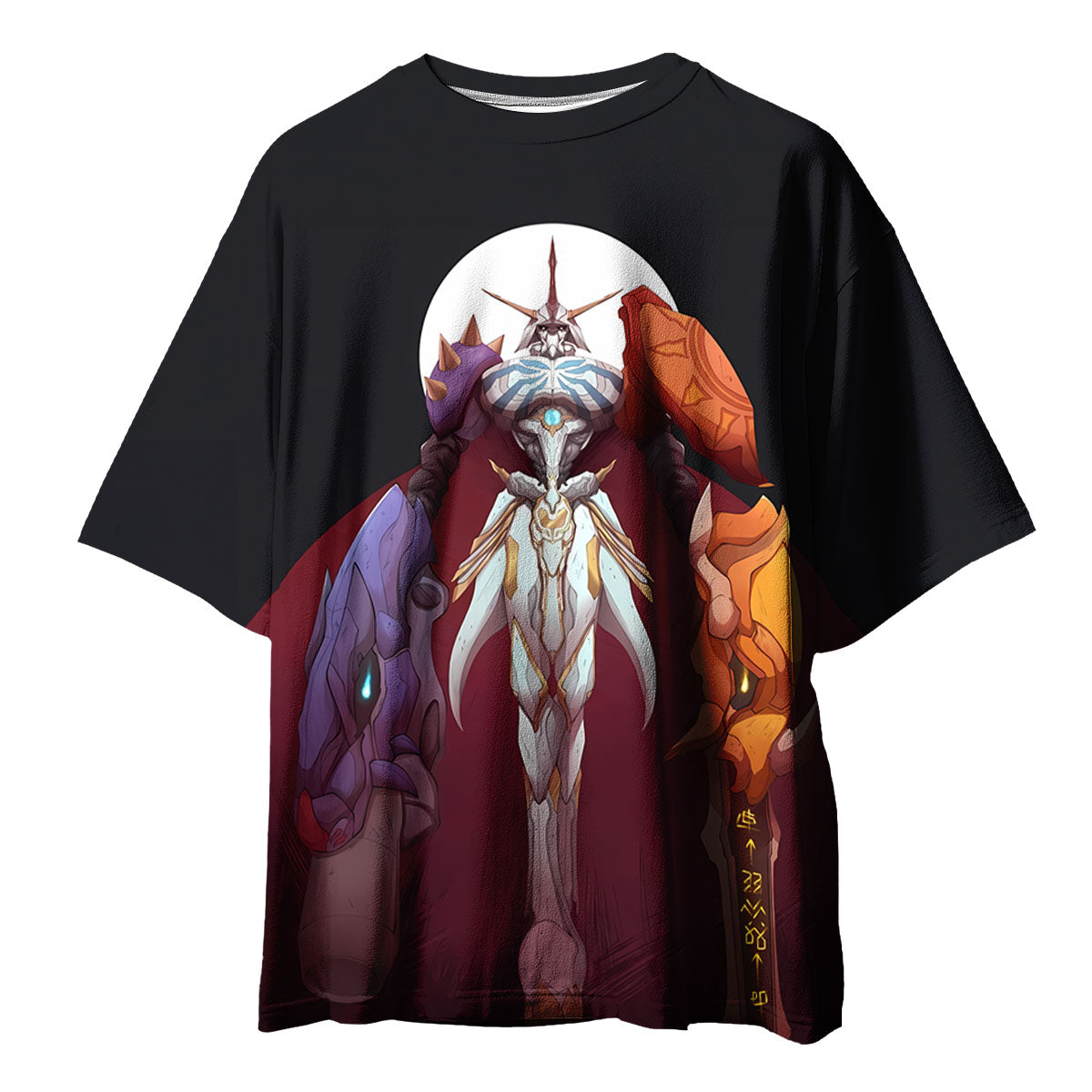 Digimon Adventure Omegamon Standing In Dark Red Anime Apparel