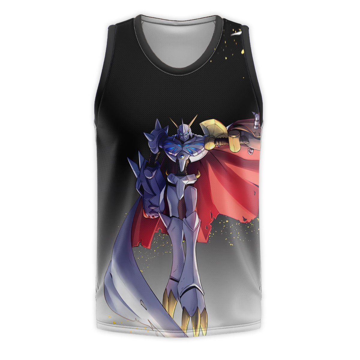 Digimon Adventure Omegamon Standing In Red Cape Anime Apparel