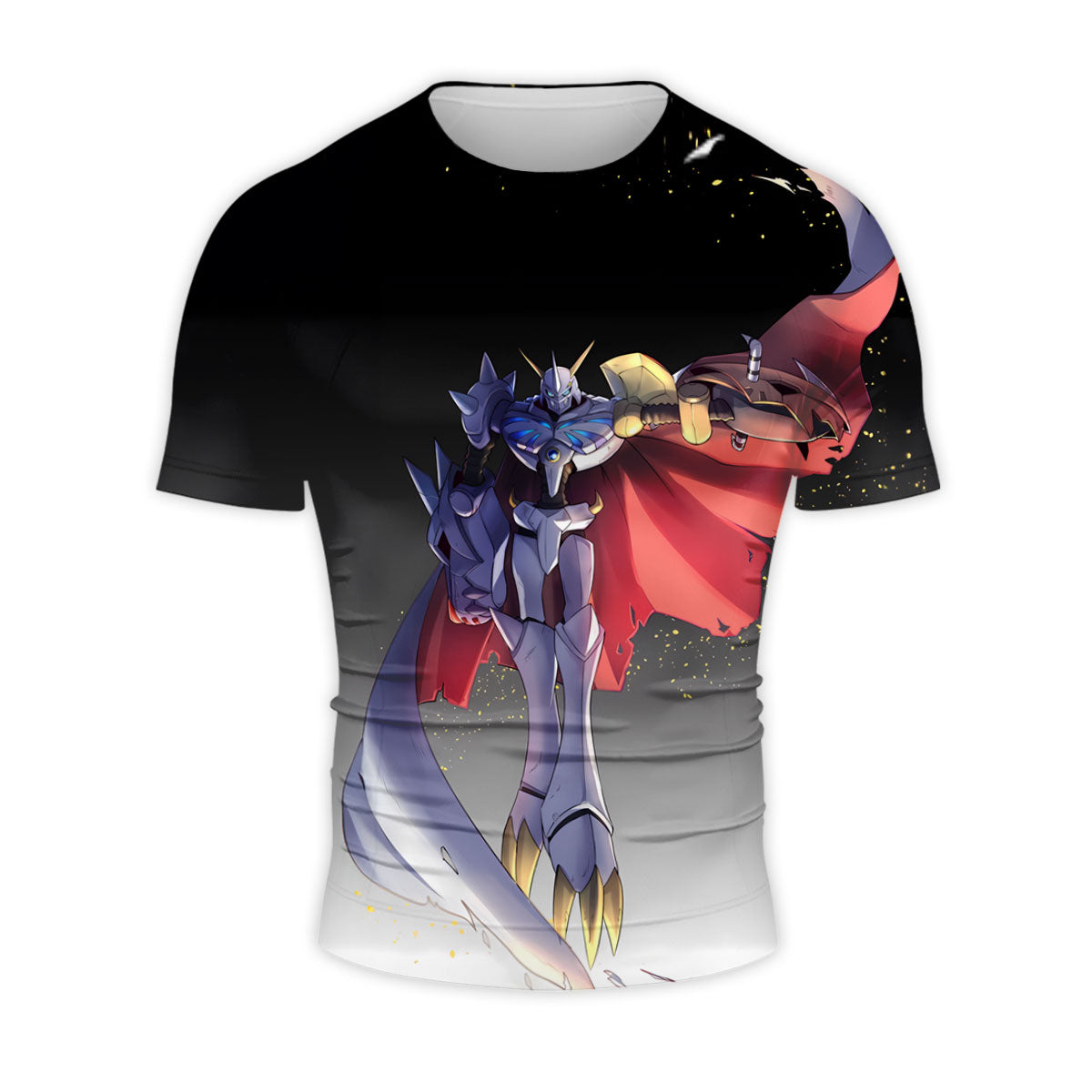 Digimon Adventure Omegamon Standing In Red Cape Anime Apparel