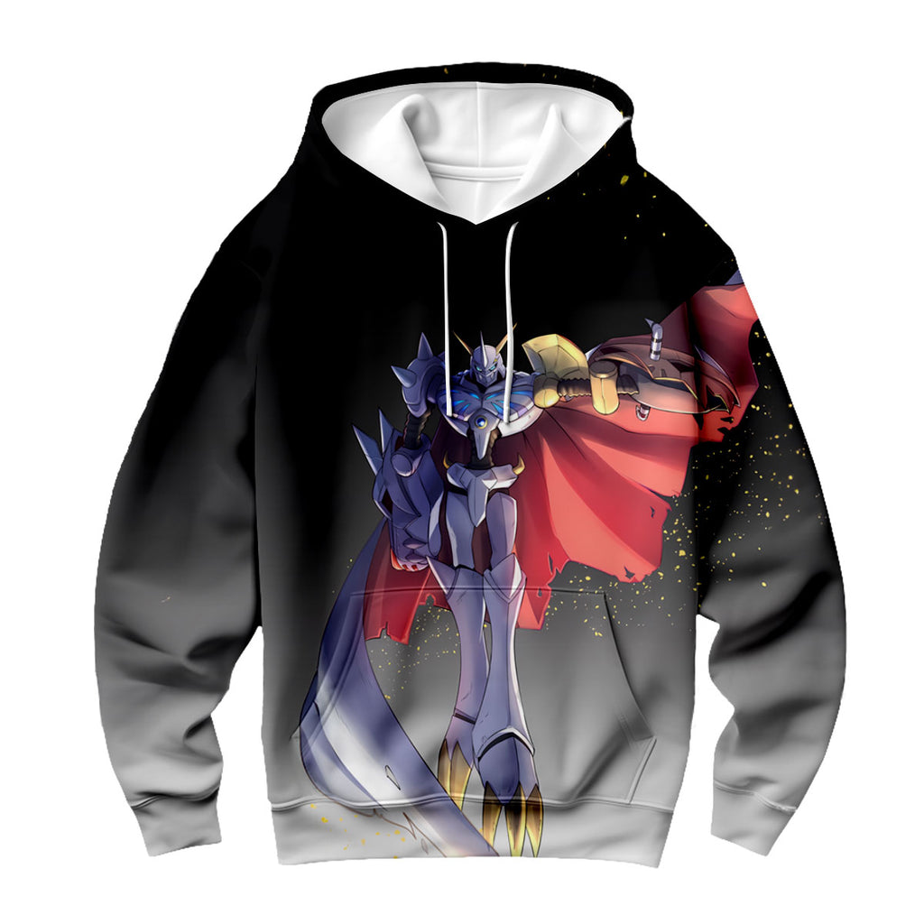 Digimon Adventure Omegamon Standing In Red Cape Anime Apparel