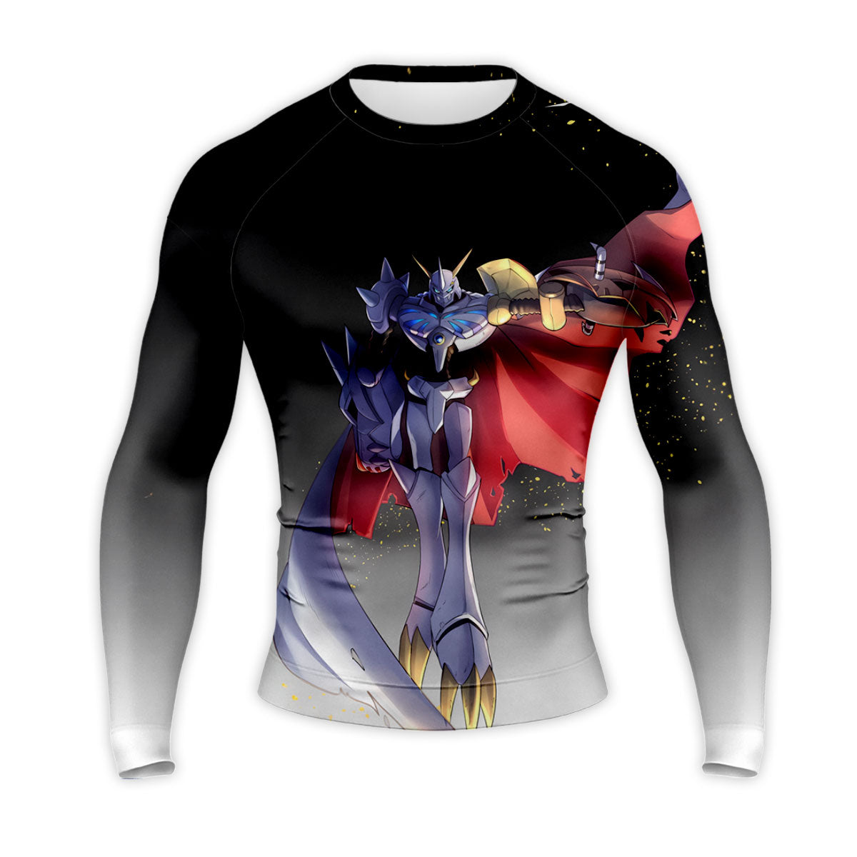 Digimon Adventure Omegamon Standing In Red Cape Anime Apparel