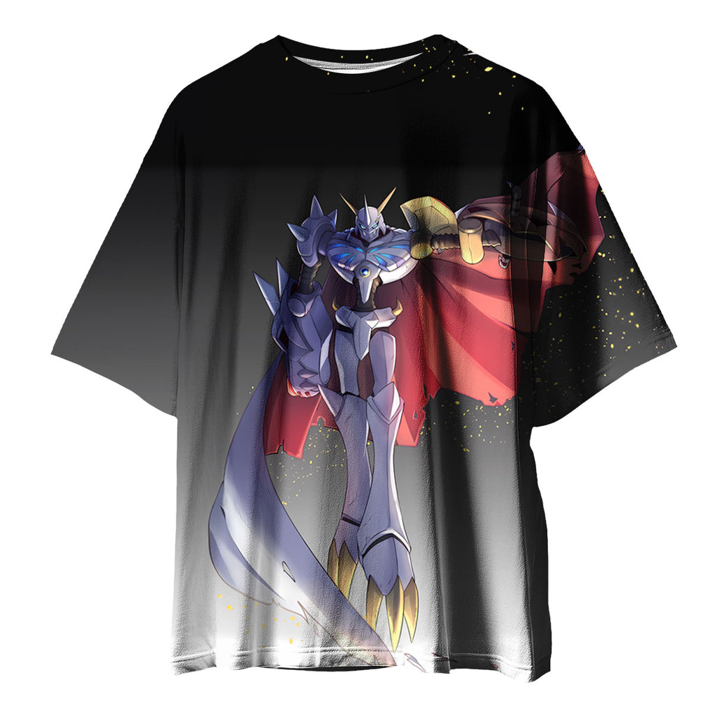 Digimon Adventure Omegamon Standing In Red Cape Anime Apparel