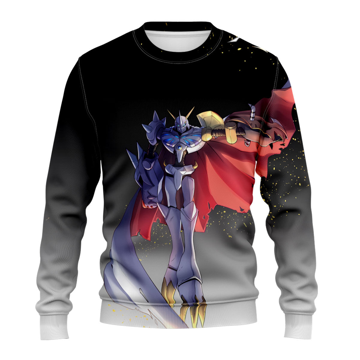 Digimon Adventure Omegamon Standing In Red Cape Anime Apparel
