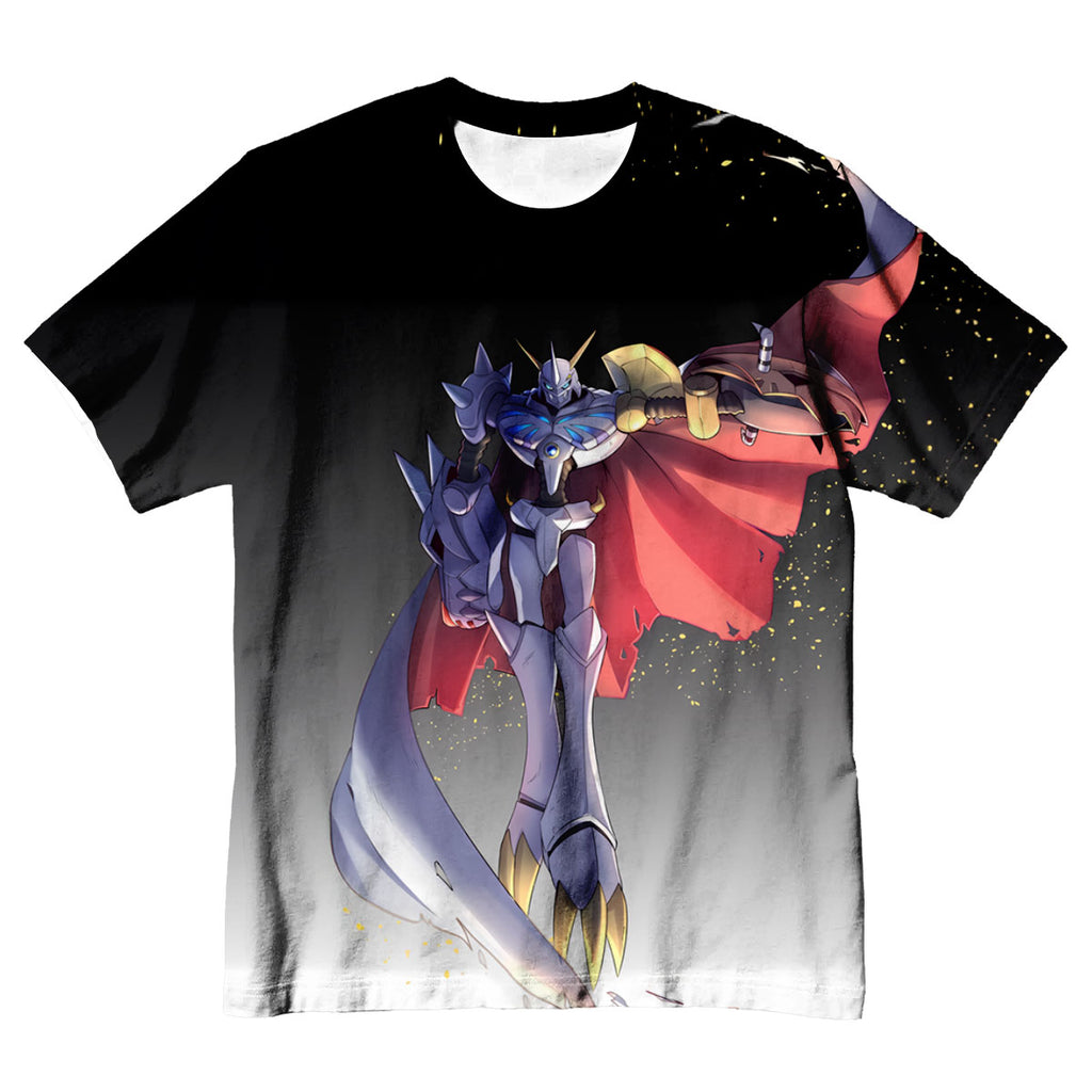 Digimon Adventure Omegamon Standing In Red Cape Anime Apparel