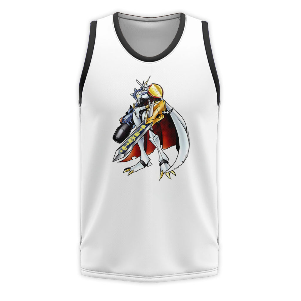 Digimon Adventure Omegamon Standing In White Anime Apparel