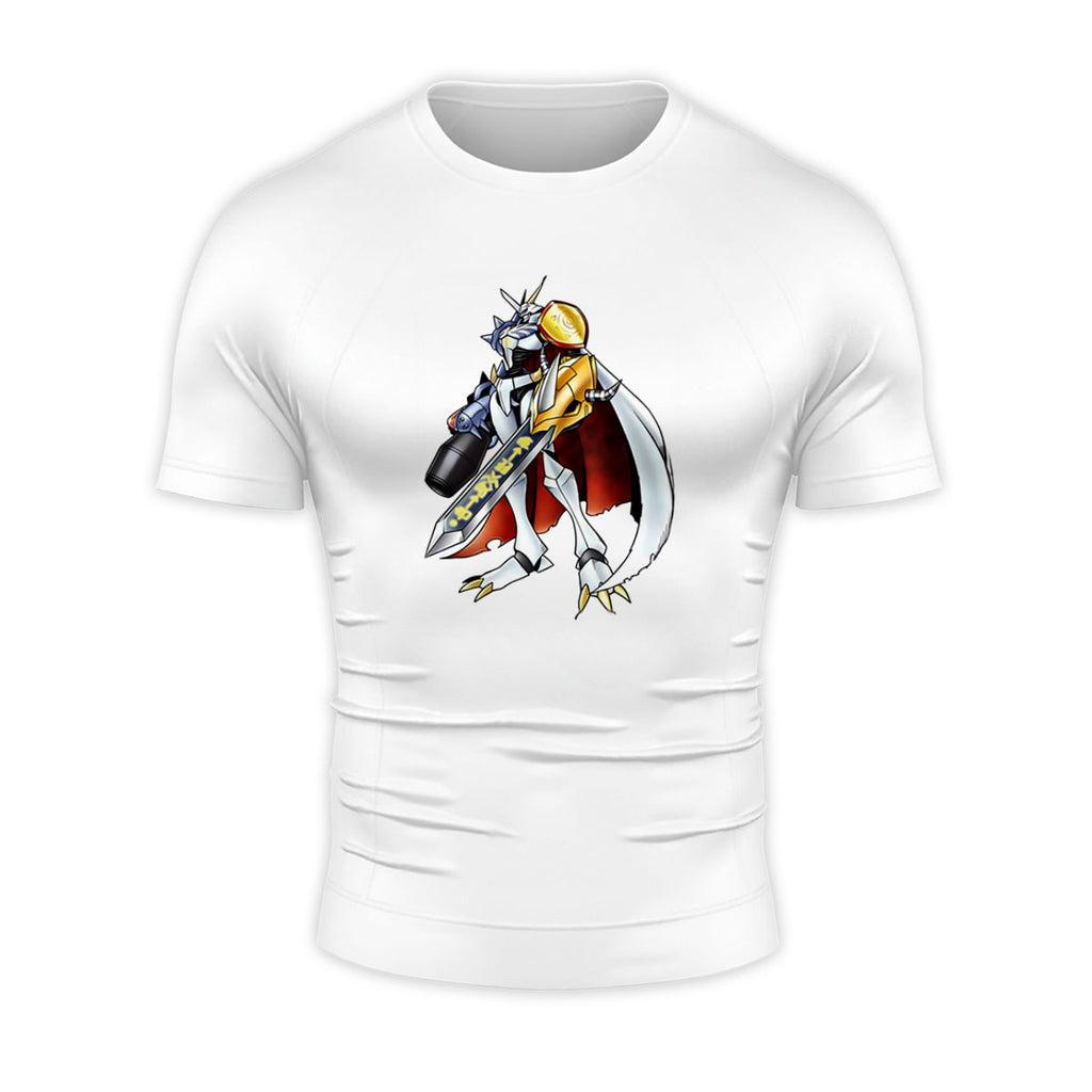 Digimon Adventure Omegamon Standing In White Anime Apparel