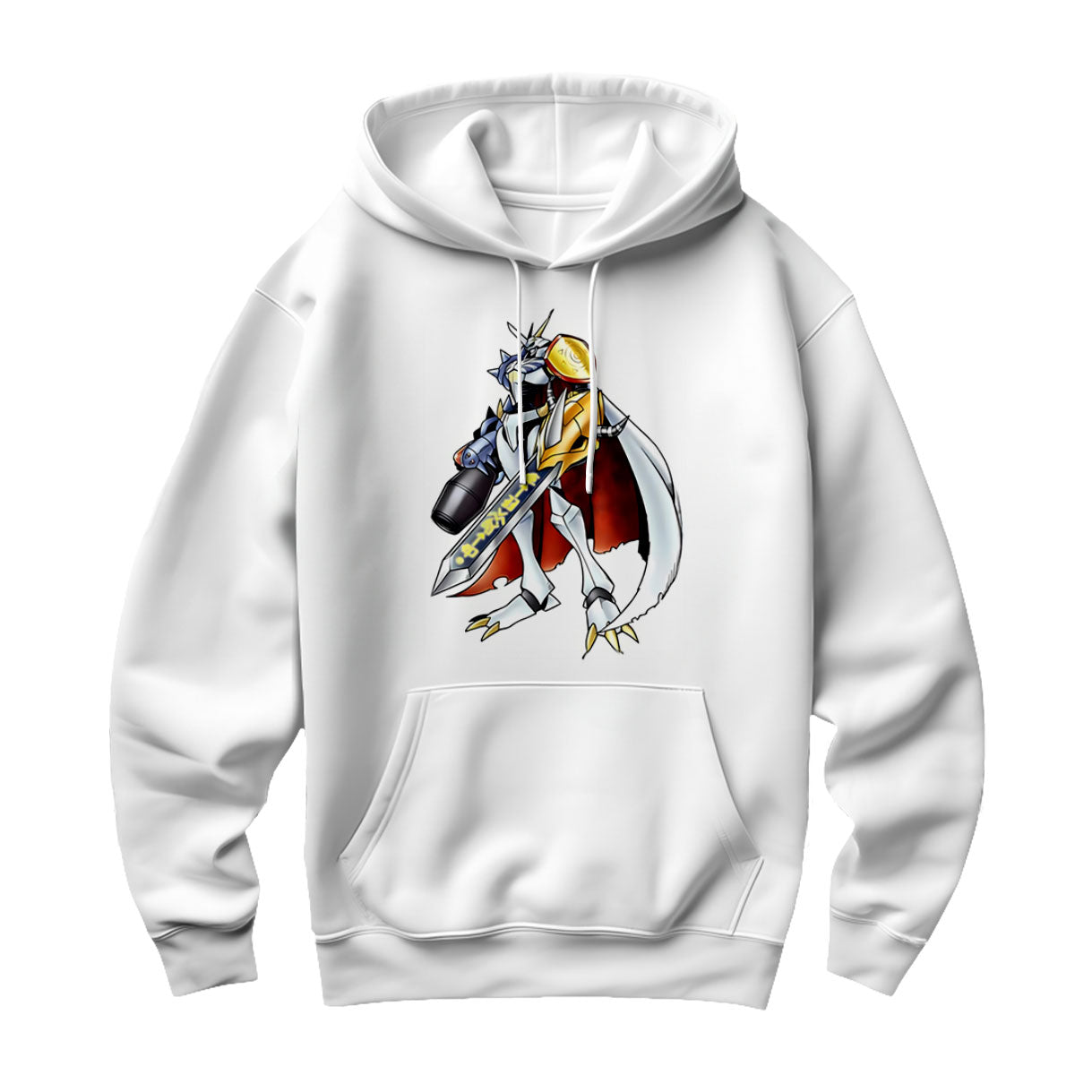 Digimon Adventure Omegamon Standing In White Anime Apparel