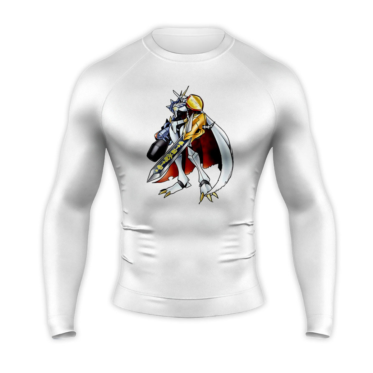 Digimon Adventure Omegamon Standing In White Anime Apparel