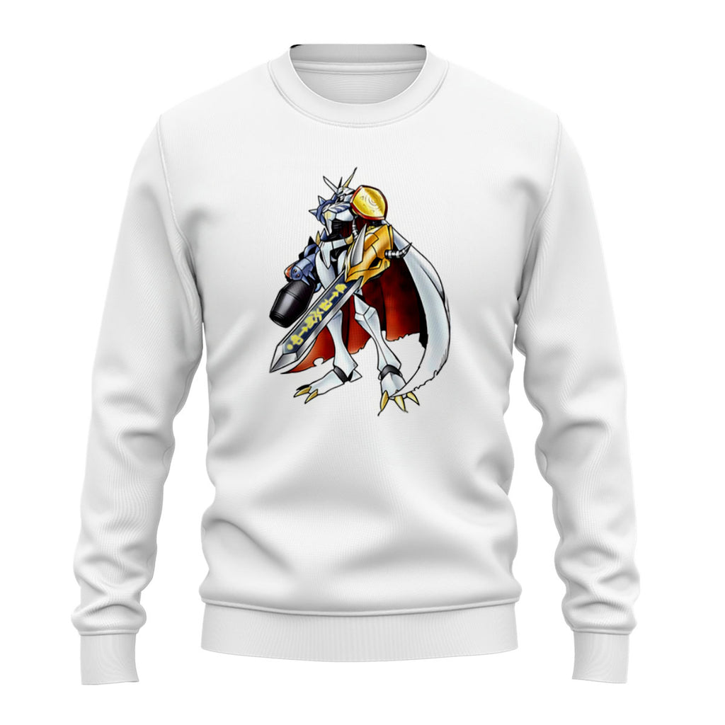 Digimon Adventure Omegamon Standing In White Anime Apparel