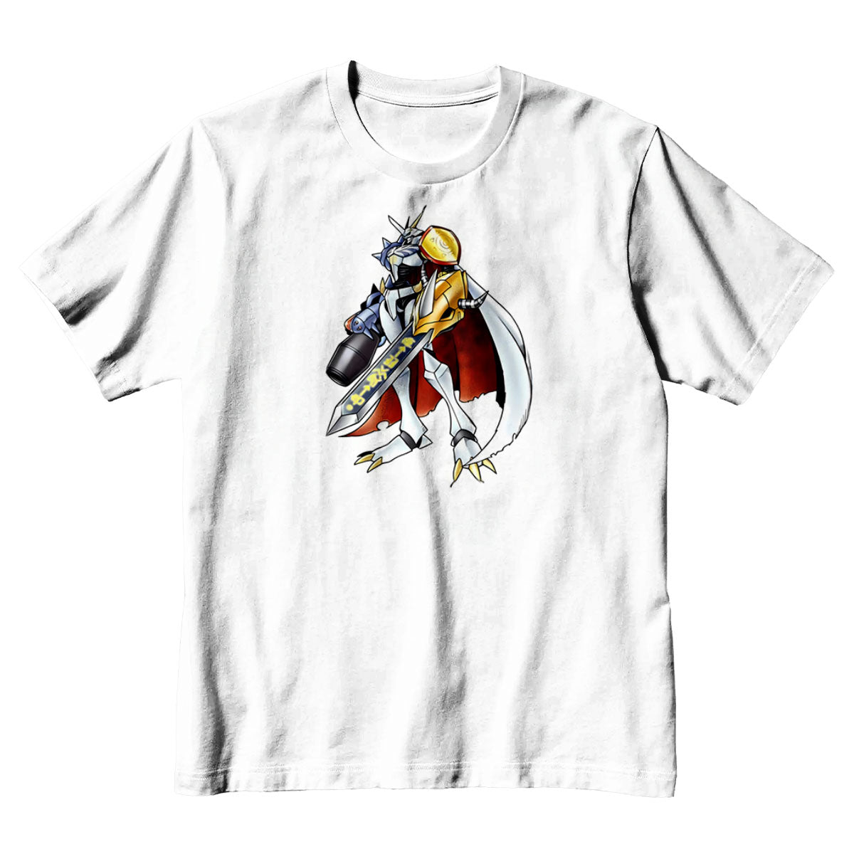 Digimon Adventure Omegamon Standing In White Anime Apparel