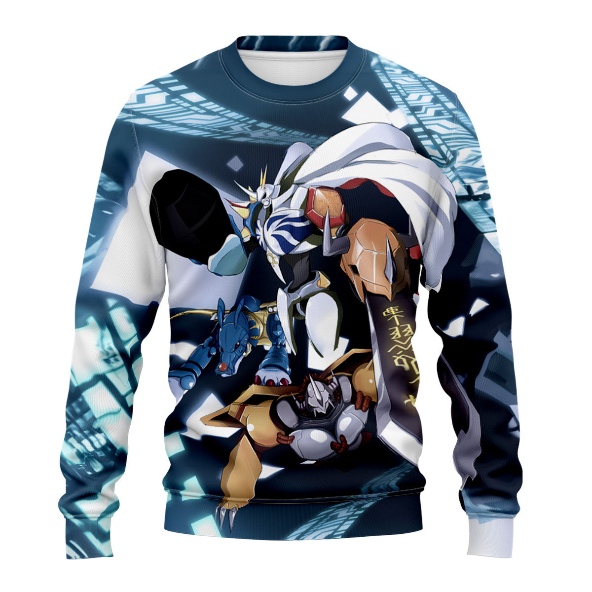Digimon Adventure Omegamon Standing With Allies In Blue Anime Apparel