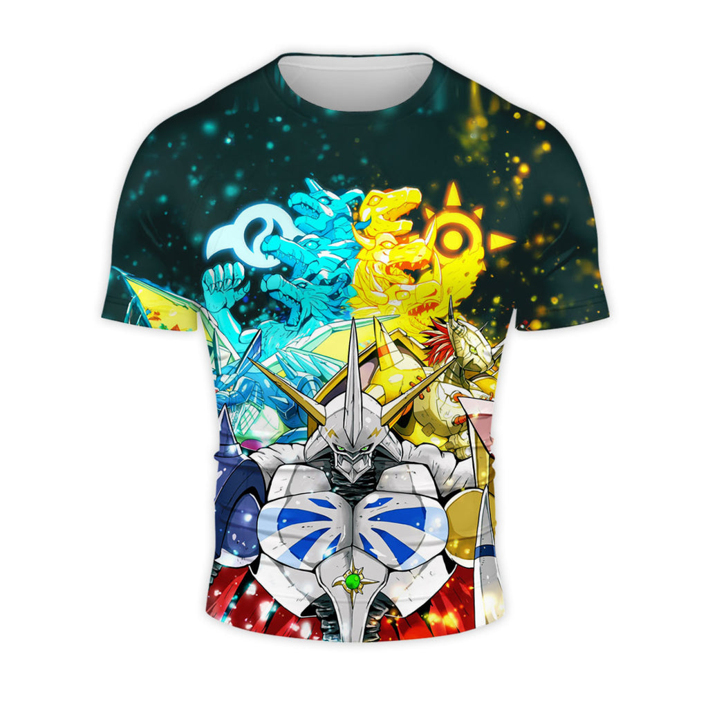 Digimon Adventure Omegamon Standing With Halo Digimon Anime Apparel