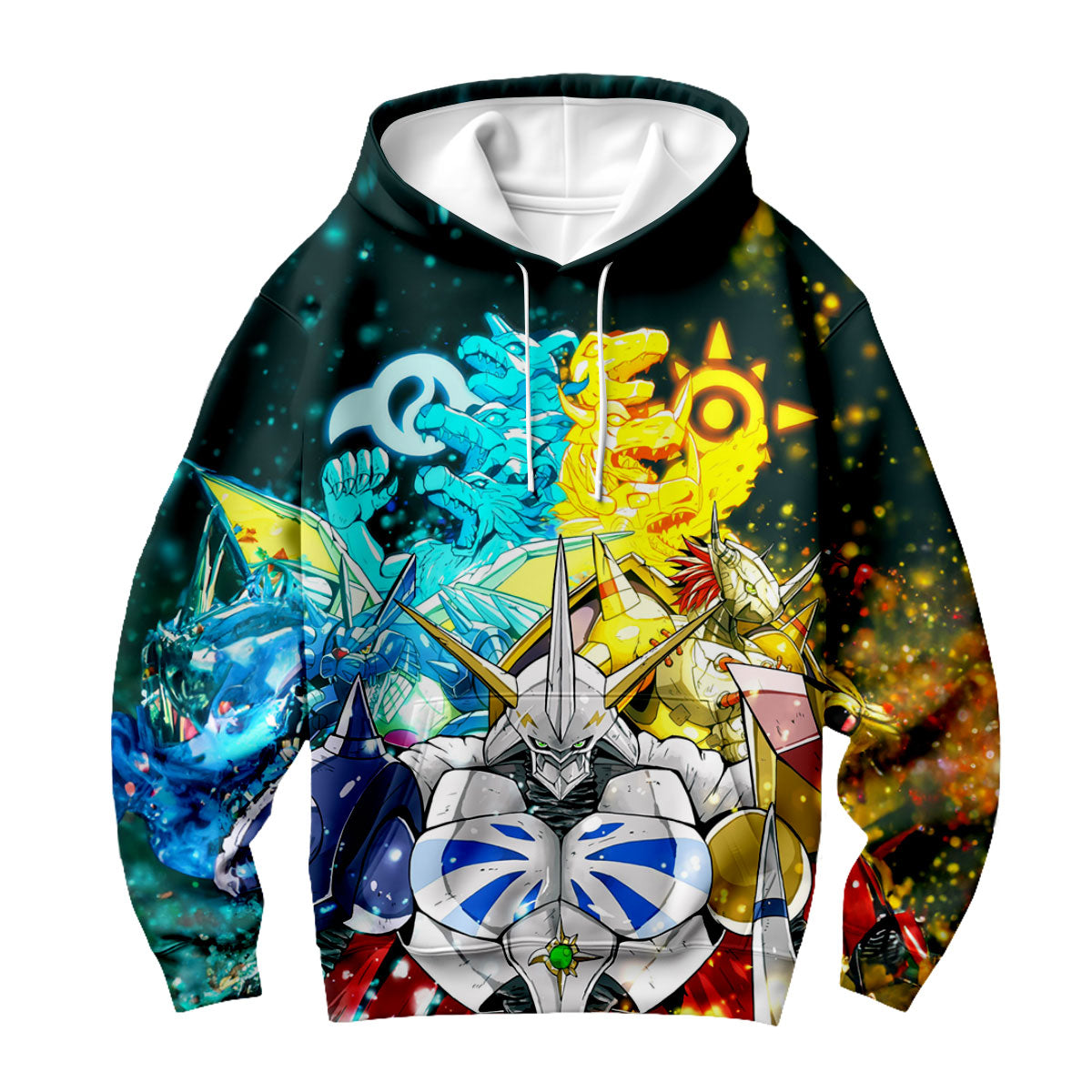 Digimon Adventure Omegamon Standing With Halo Digimon Anime Apparel