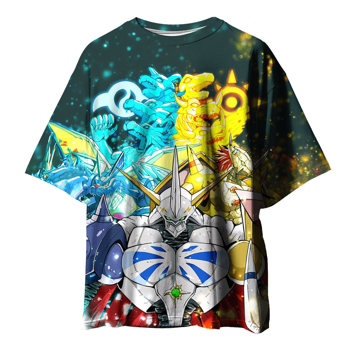 Digimon Adventure Omegamon Standing With Halo Digimon Anime Apparel