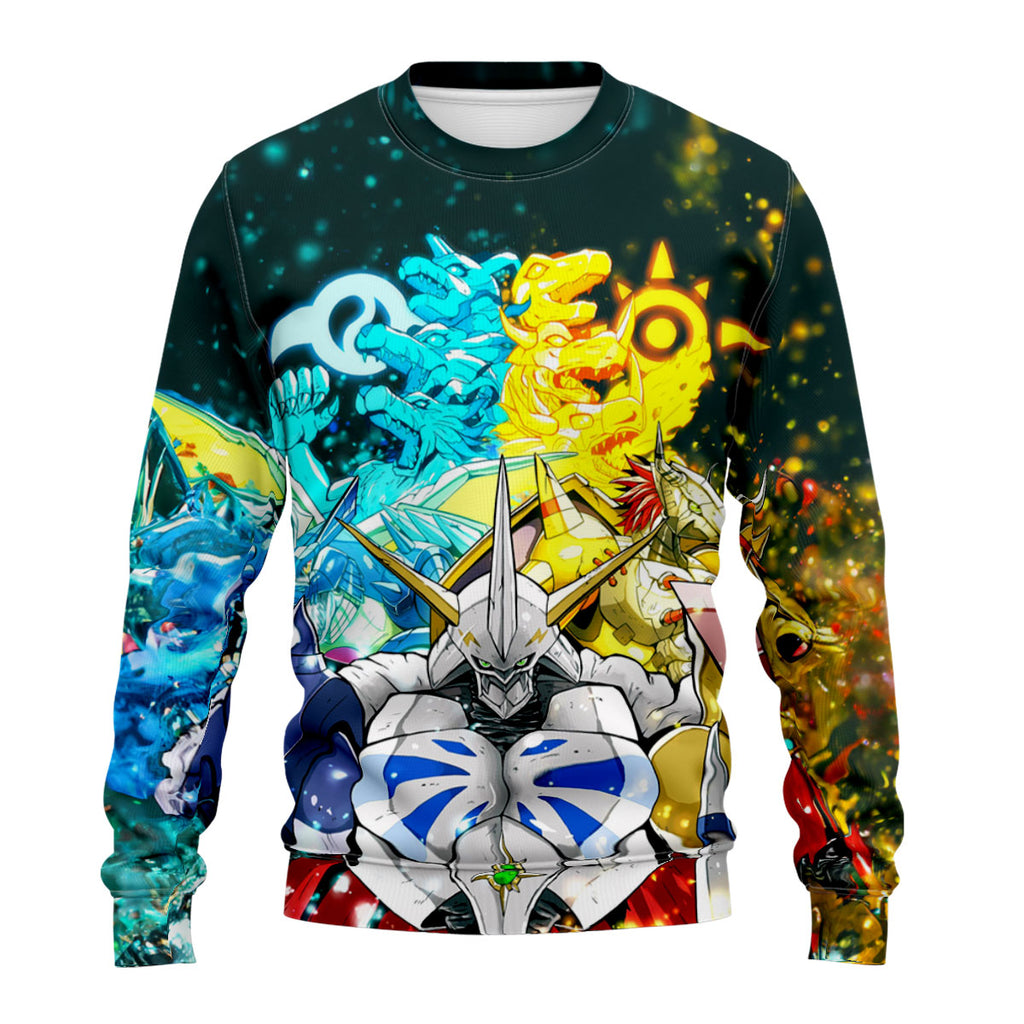 Digimon Adventure Omegamon Standing With Halo Digimon Anime Apparel