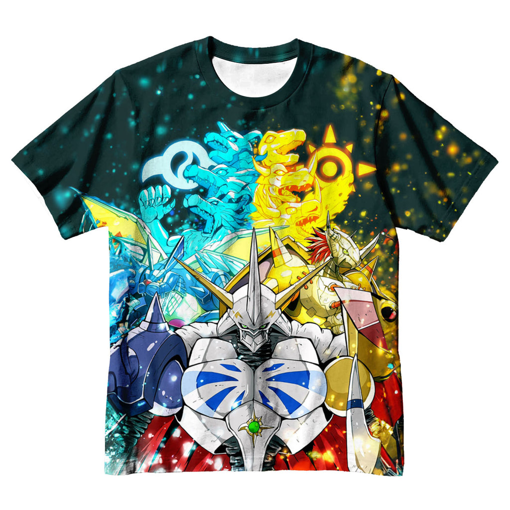 Digimon Adventure Omegamon Standing With Halo Digimon Anime Apparel