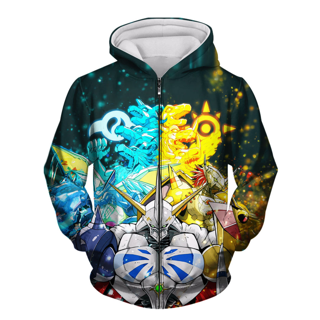 Digimon Adventure Omegamon Standing With Halo Digimon Anime Apparel