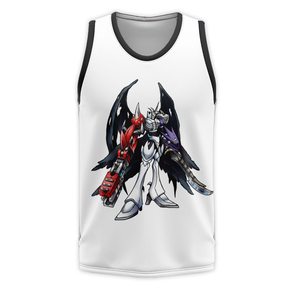 Digimon Adventure Omegamon Standing With White And Black Anime Apparel