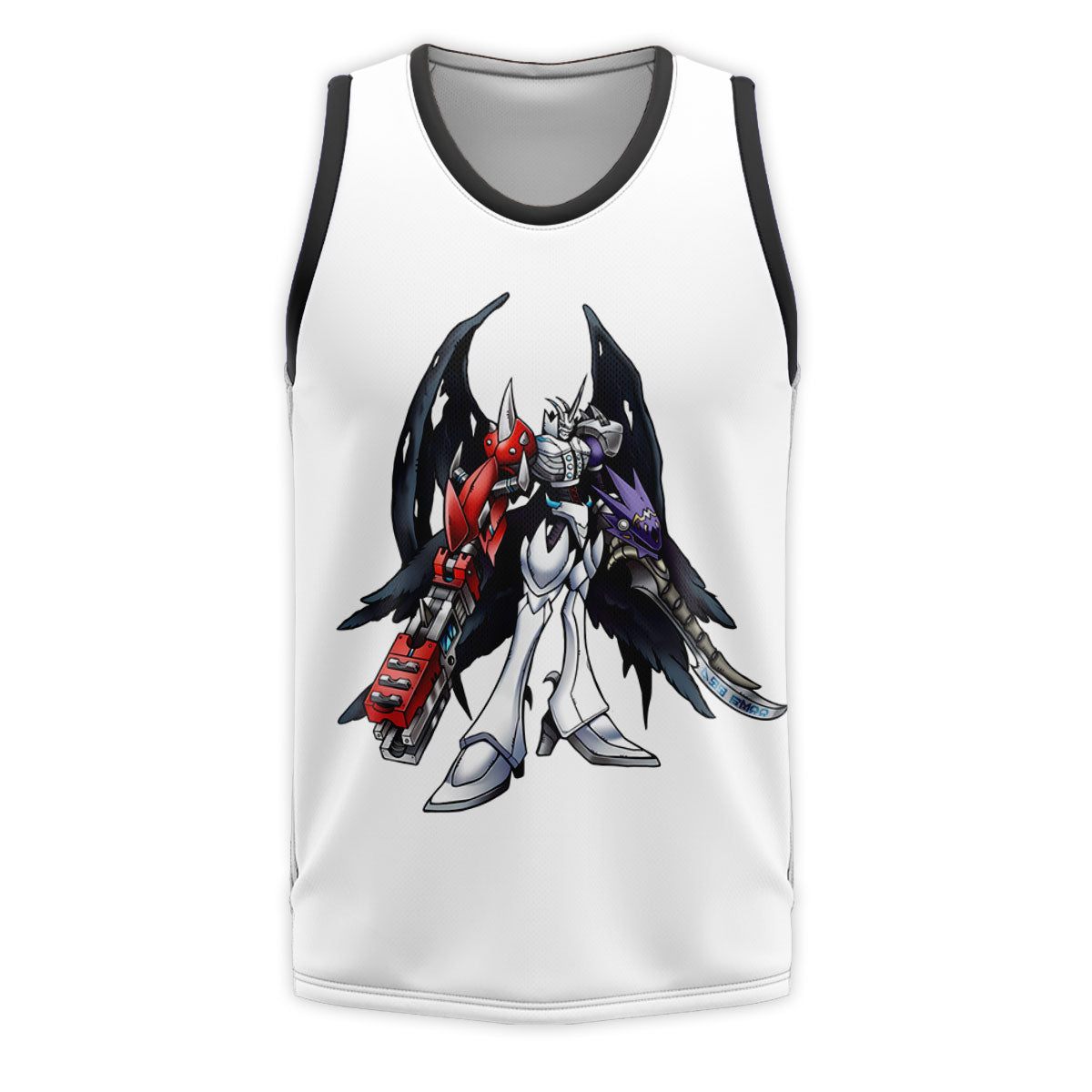 Digimon Adventure Omegamon Standing With White And Black Anime Apparel