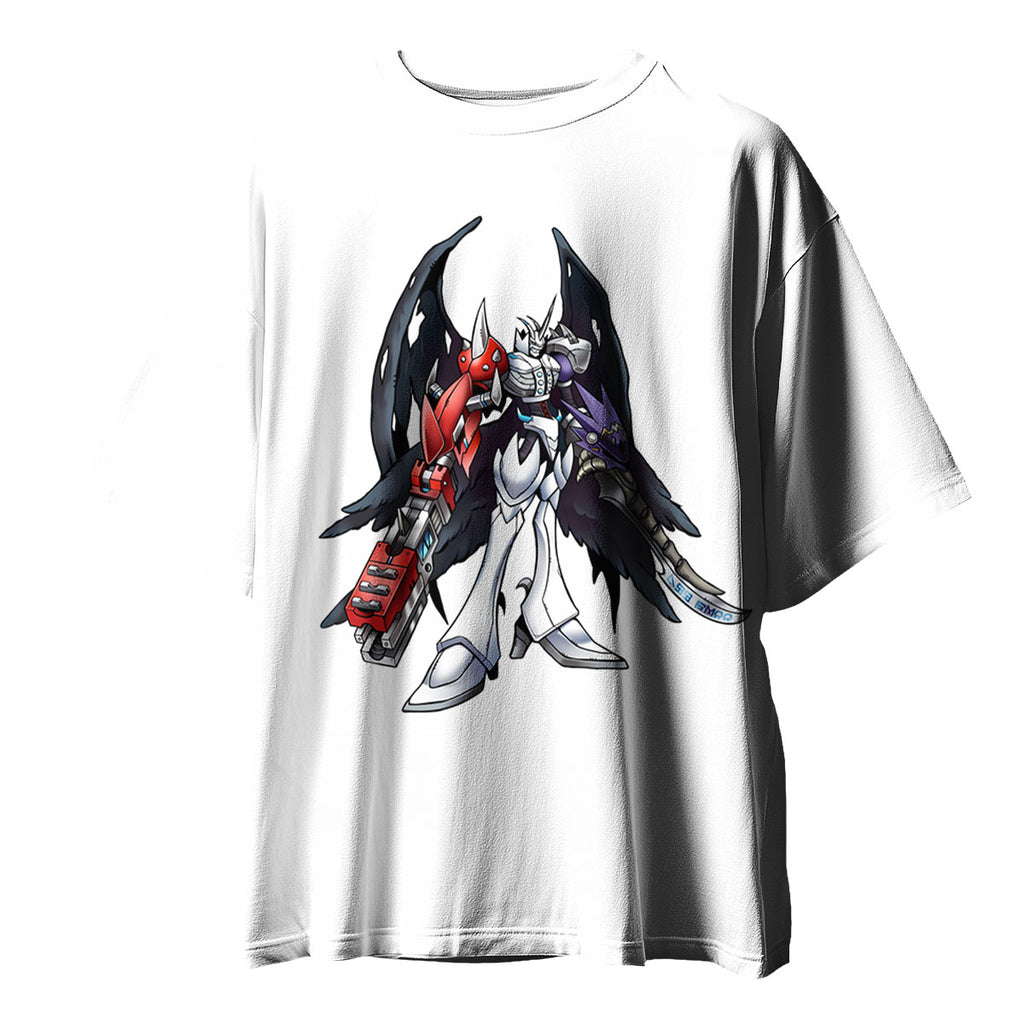 Digimon Adventure Omegamon Standing With White And Black Anime Apparel