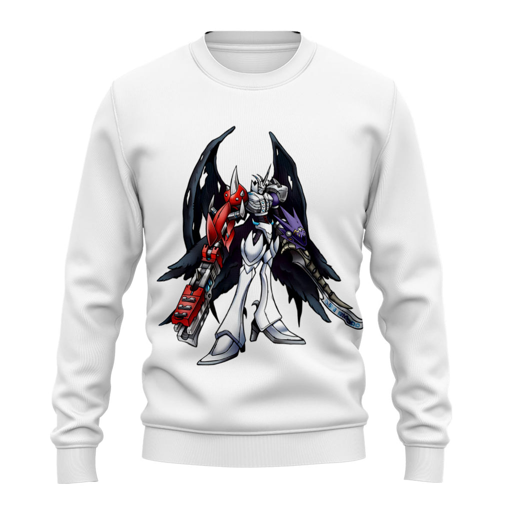 Digimon Adventure Omegamon Standing With White And Black Anime Apparel