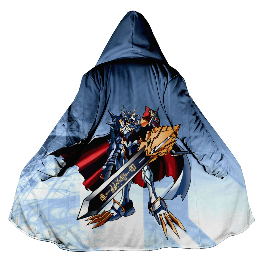 Digimon Adventure Omegamon Wielding Blue Sword Anime Apparel