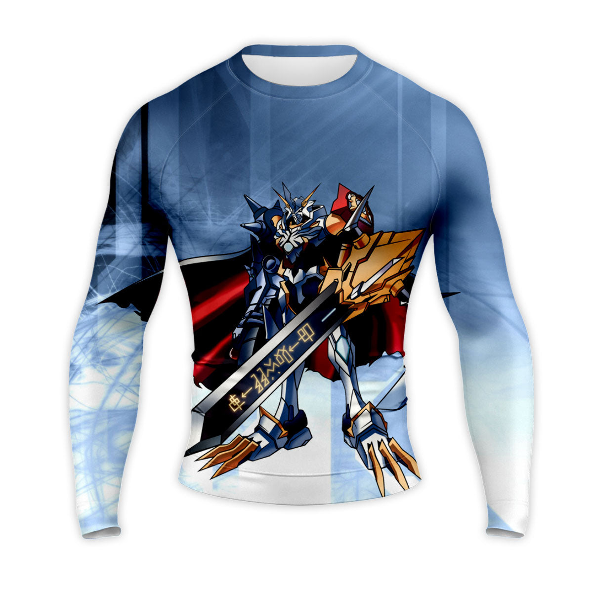 Digimon Adventure Omegamon Wielding Blue Sword Anime Apparel