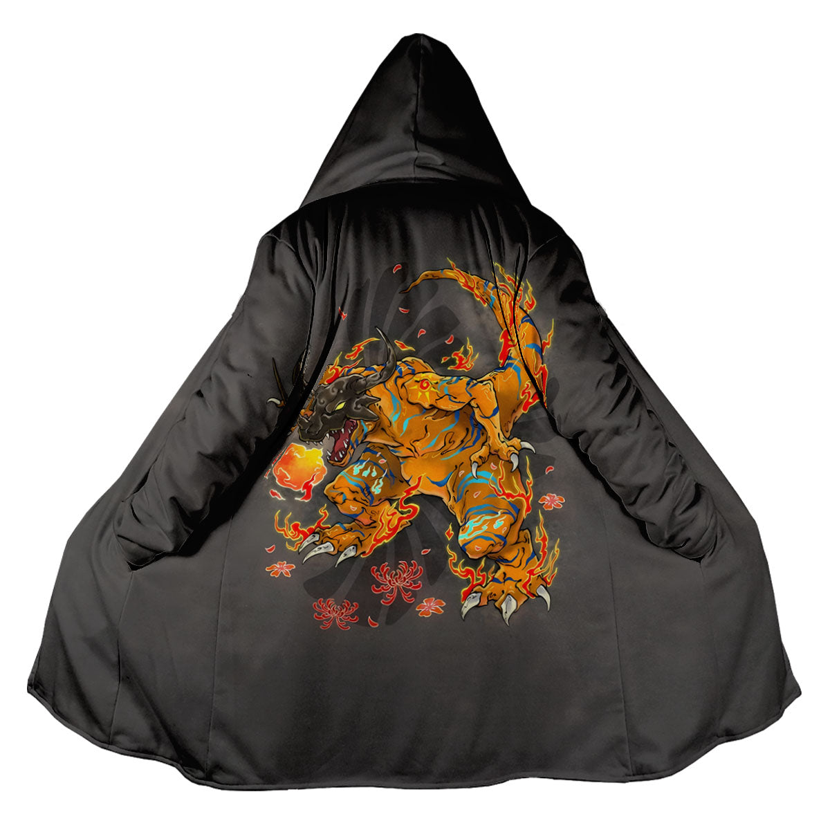Digimon Adventure Orange Greymon Engulfed In Flames Battle Stance Anime Apparel