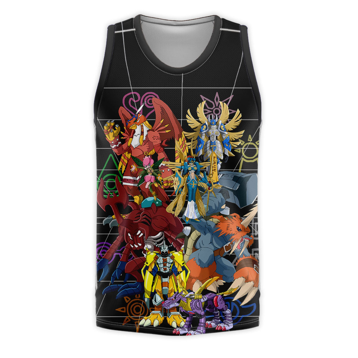Digimon Adventure Original Team Standing In Black Anime Apparel