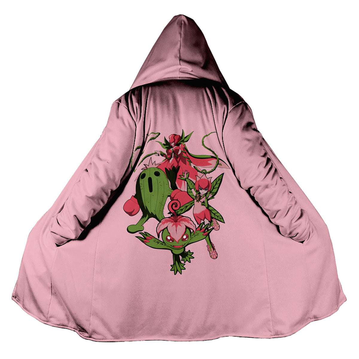 Digimon Adventure Palmon Evolution Squad Pink Background Anime Apparel