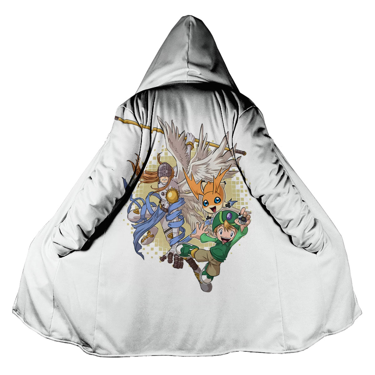 Digimon Adventure Patamon Angemon Attacking In Yellow Green White Anime Apparel