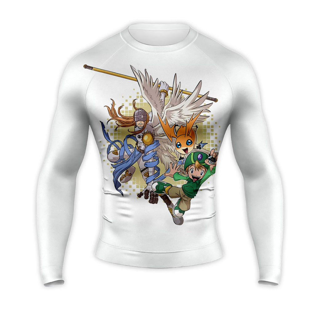 Digimon Adventure Patamon Angemon Attacking In Yellow Green White Anime Apparel