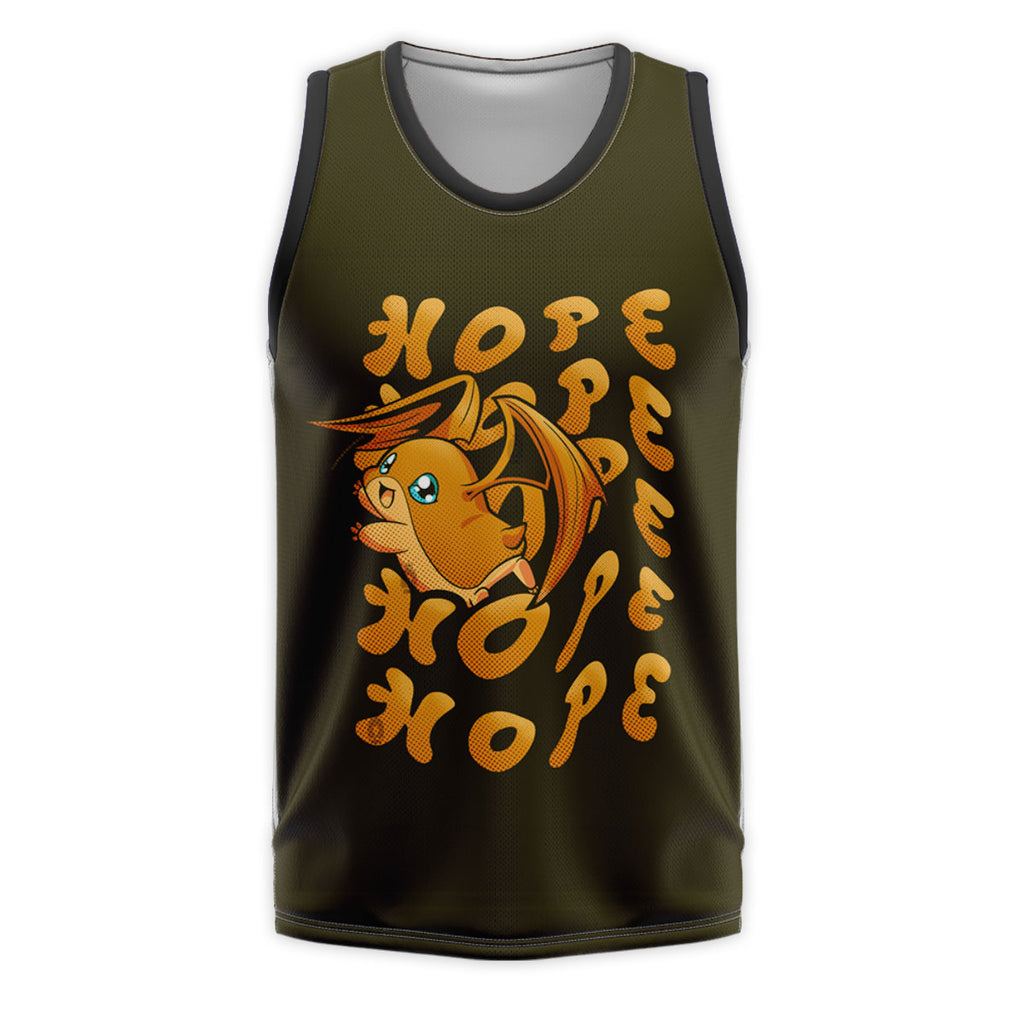 Digimon Adventure Patamon Holding Hope Text Glowing Wings Anime Apparel