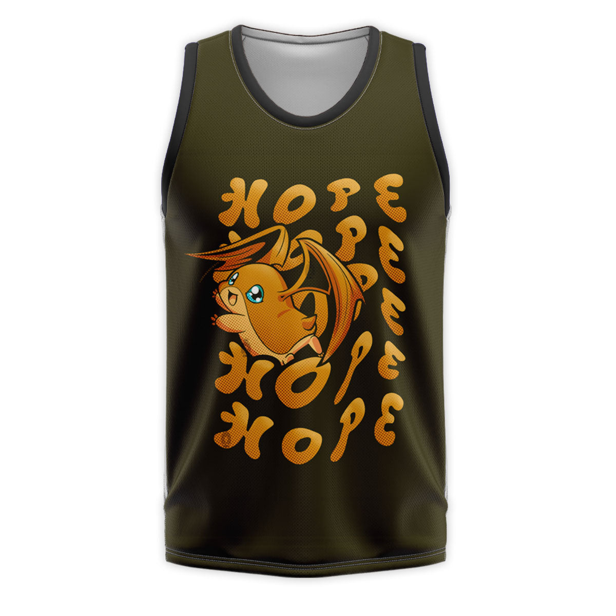 Digimon Adventure Patamon Holding Hope Text Glowing Wings Anime Apparel