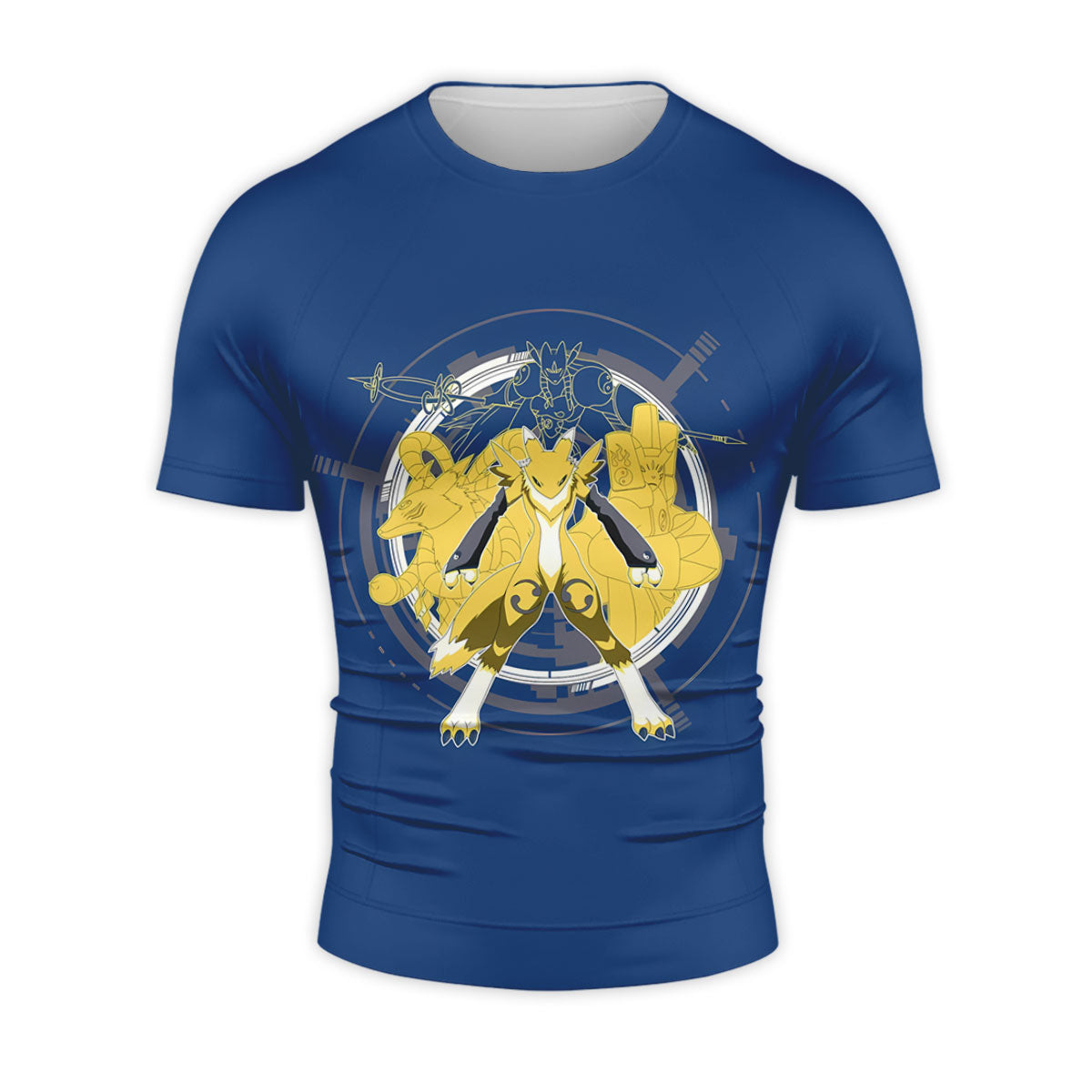 Digimon Adventure Renamon Evolving Inside Blue Circle Anime Apparel