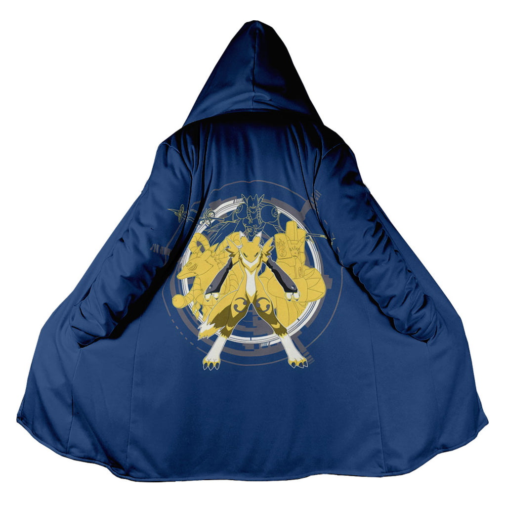 Digimon Adventure Renamon Evolving Inside Blue Circle Anime Apparel