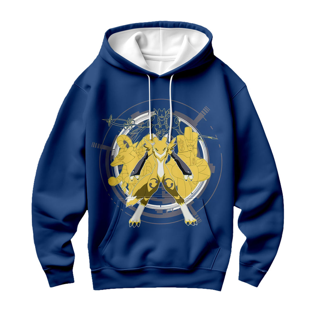 Digimon Adventure Renamon Evolving Inside Blue Circle Anime Apparel