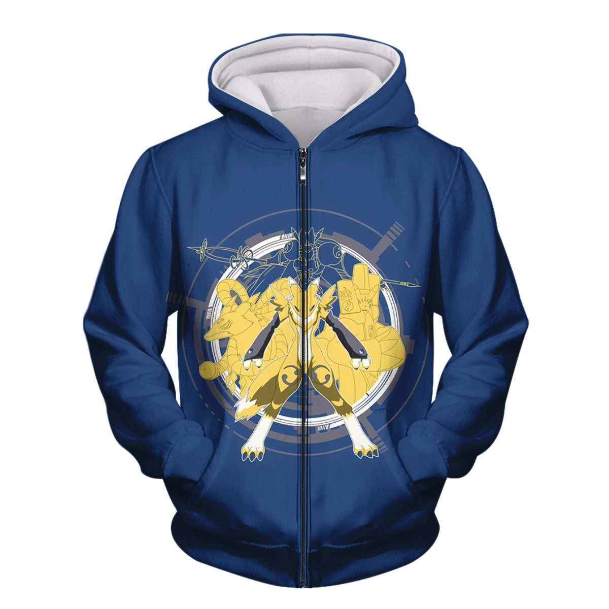 Digimon Adventure Renamon Evolving Inside Blue Circle Anime Apparel
