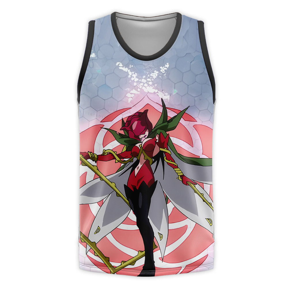 Digimon Adventure Rosemon Holding Pink Staff Design Anime Apparel