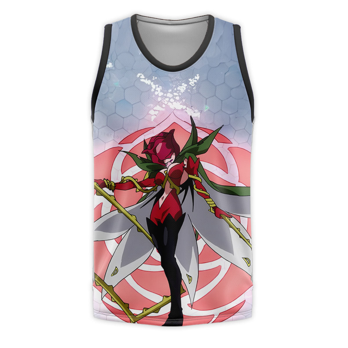 Digimon Adventure Rosemon Holding Pink Staff Design Anime Apparel