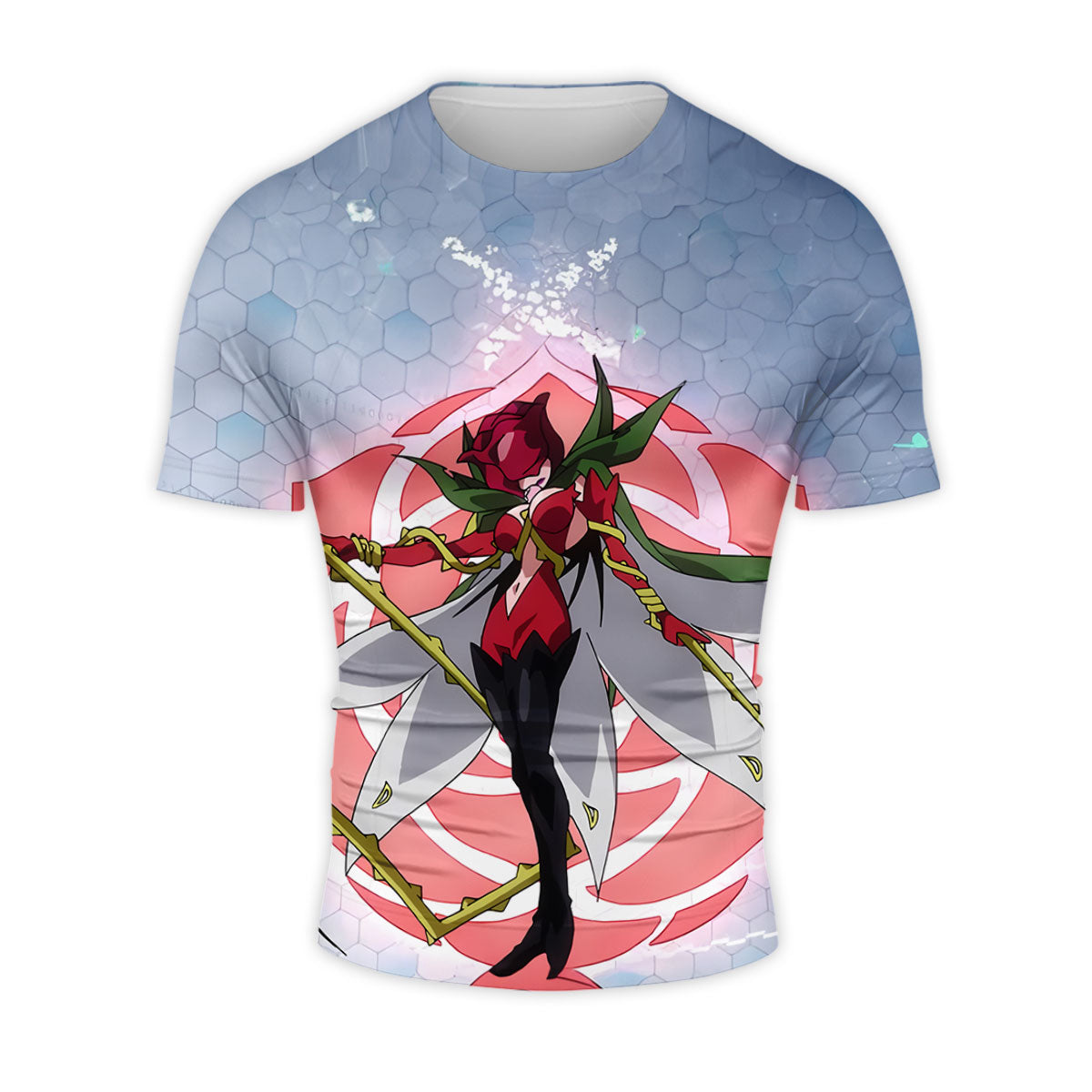 Digimon Adventure Rosemon Holding Pink Staff Design Anime Apparel