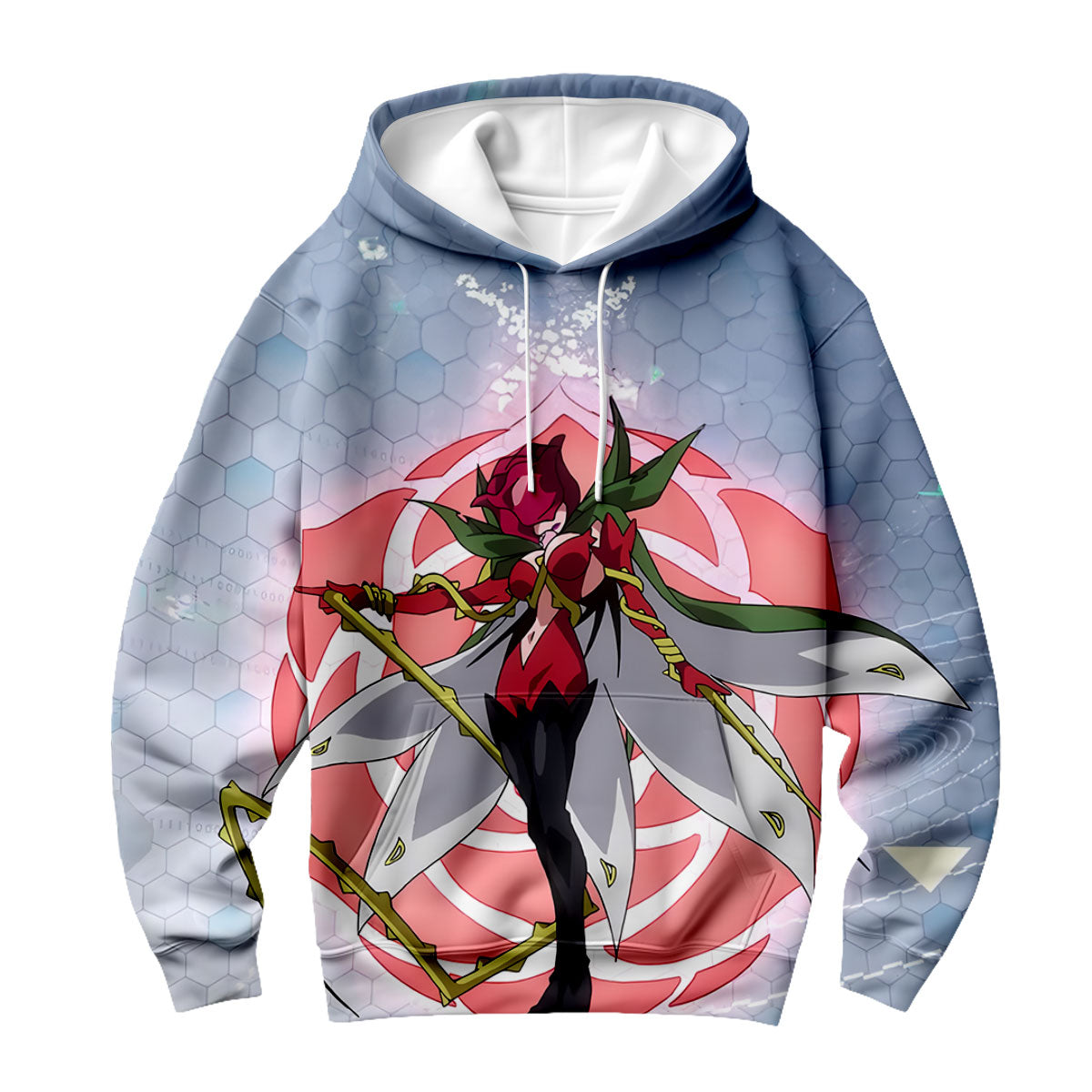 Digimon Adventure Rosemon Holding Pink Staff Design Anime Apparel