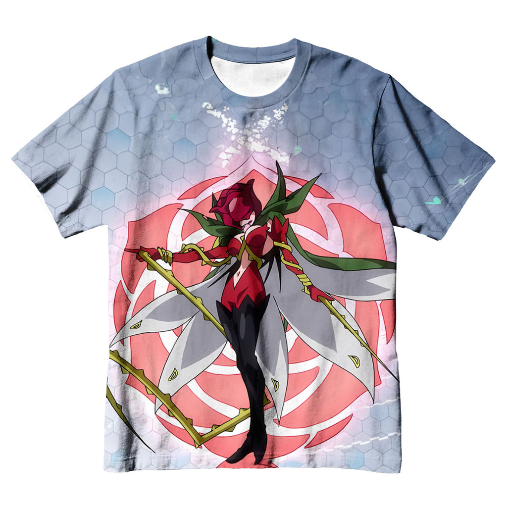Digimon Adventure Rosemon Holding Pink Staff Design Anime Apparel