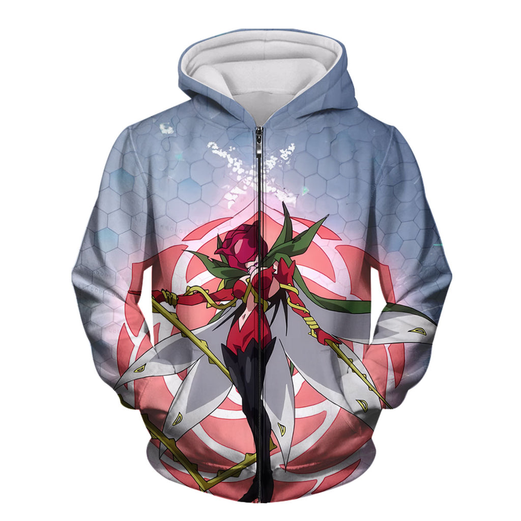 Digimon Adventure Rosemon Holding Pink Staff Design Anime Apparel