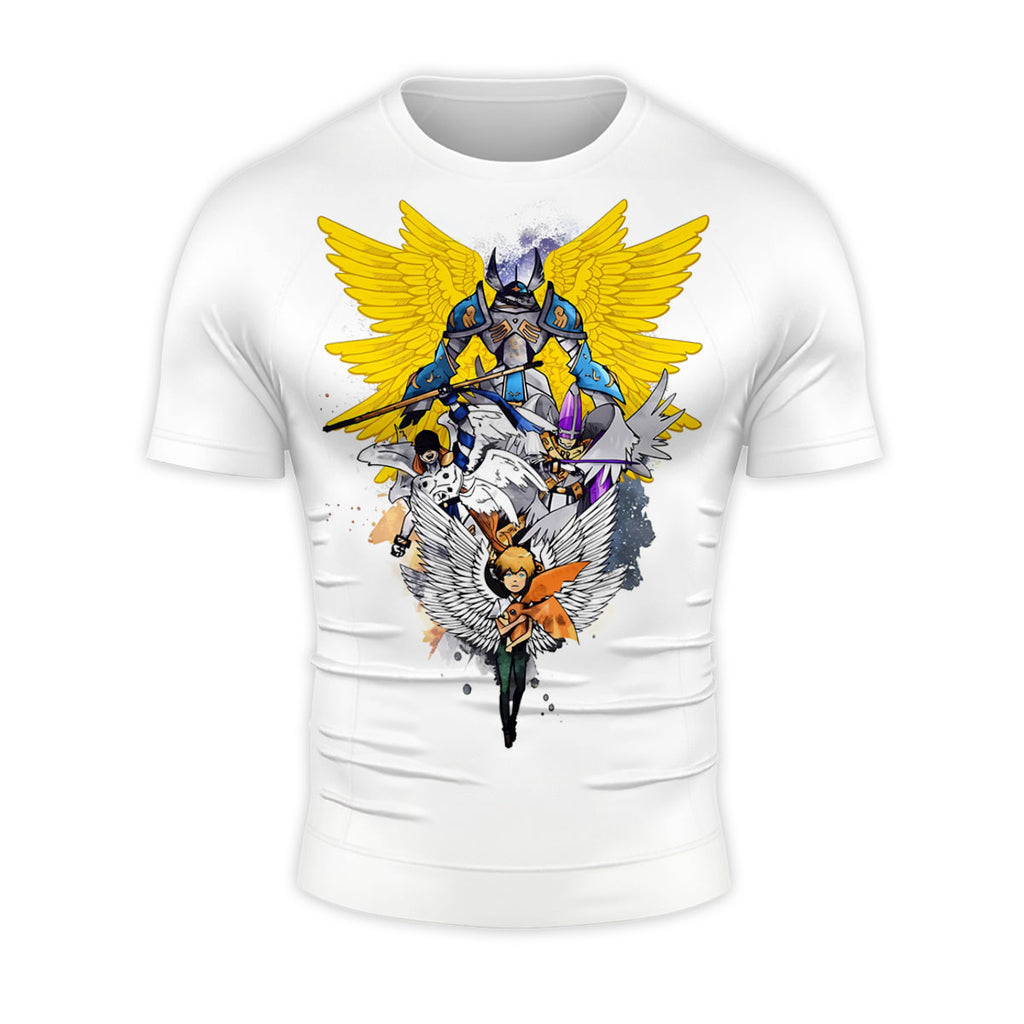 Digimon Adventure Seraphimon Evolving With Light And Wings Anime Apparel