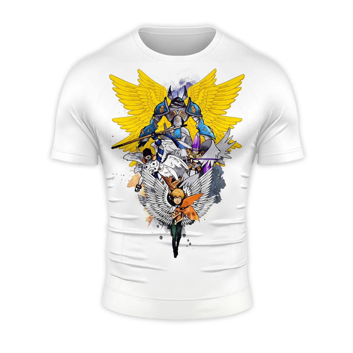 Digimon Adventure Seraphimon Evolving With Light And Wings Anime Apparel