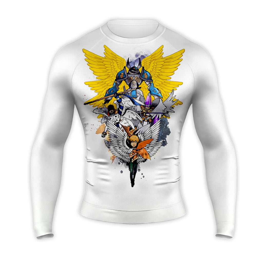 Digimon Adventure Seraphimon Evolving With Light And Wings Anime Apparel